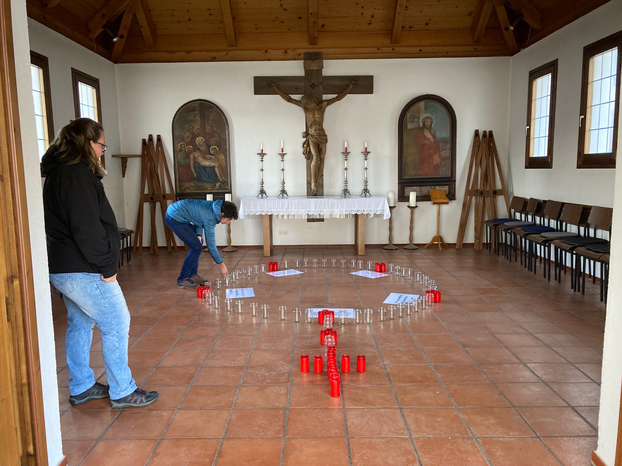 Vorbereitungen in Amlach. Foto: Stangl