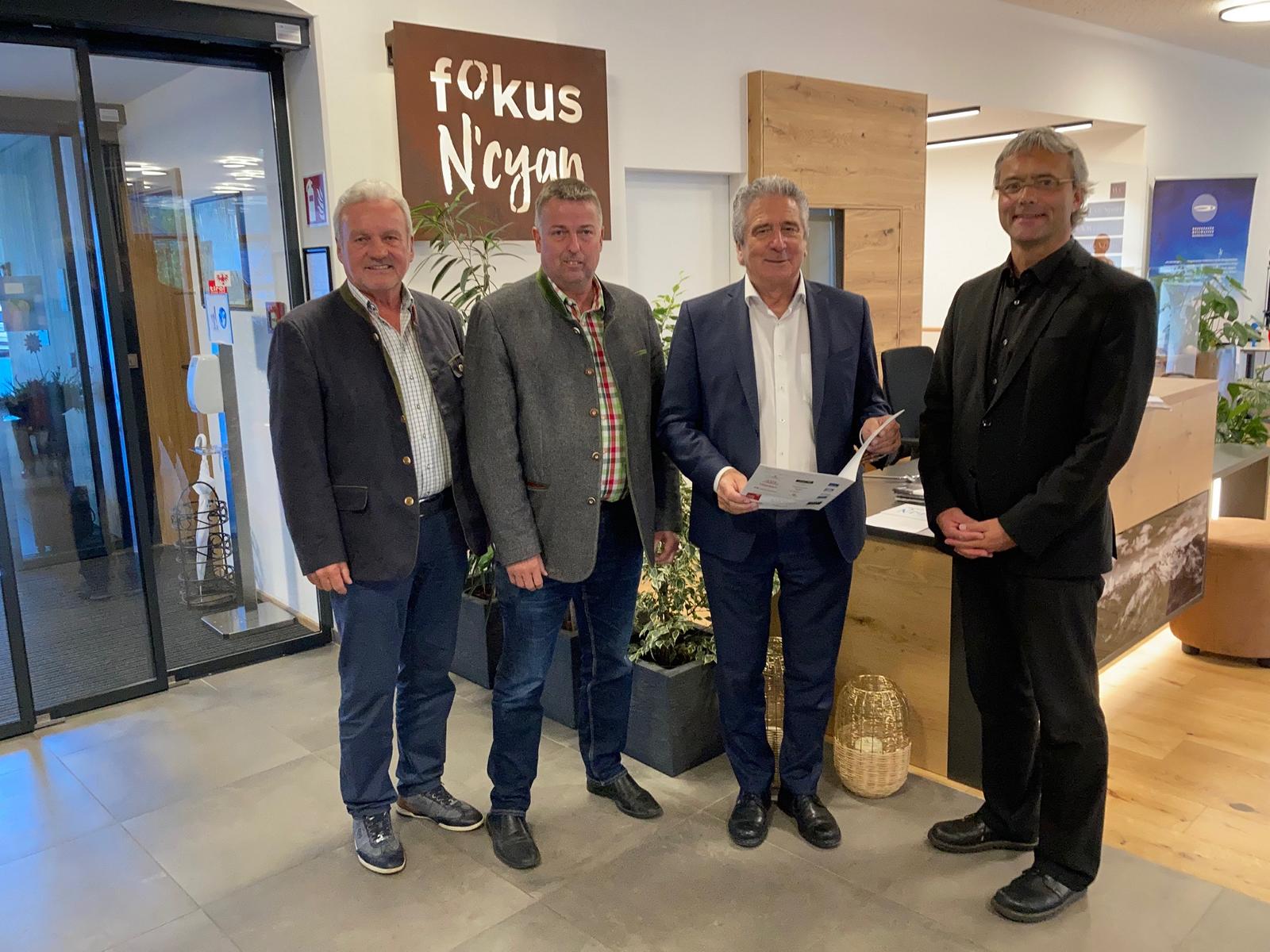 Egon Kleinlercher, Hubert Jesacher, Walter Troger, Hannes Raffaseder. Foto: Stangl