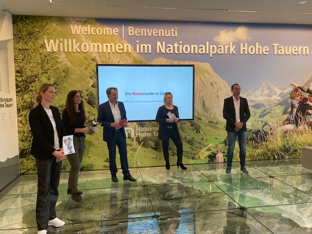 TVBO-Gesch&auml;ftsf&uuml;hrerin Barbara Nu&szlig;baumer, Stadtf&uuml;hrerin Evelin Gander, TVBO-Obmann Franz Theurl, Obfrau des Lienzer Ortsausschusses Kathrin J&auml;ger und TVBO-Aufsichtsrat Thomas Winkler, Foto: Brugger