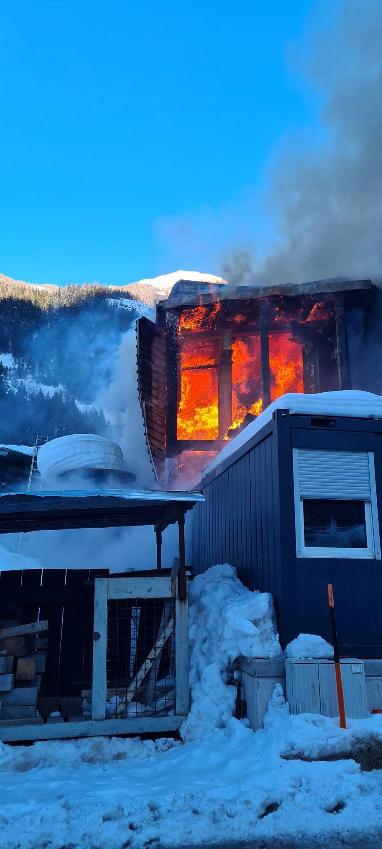 Brand in Seblas, Foto: FFW Matrei