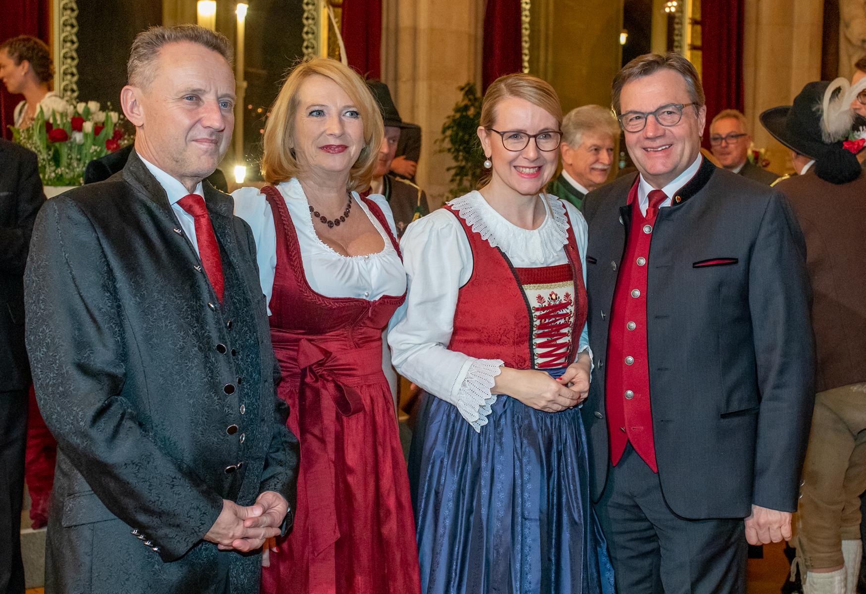 Wiener Landtagspr&auml;sident Ernst Woller, Doris Bures, Margarete Schramb&ouml;ck, G&uuml;nther Platter