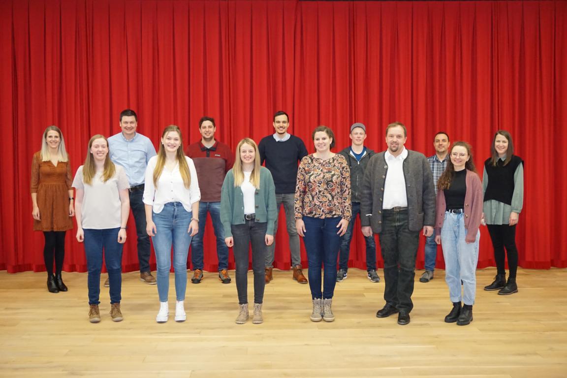 Der neugew&auml;hlte Vorstand der Musikkapelle Thurn: v.l. Monika Kurzthaler (Schriftf&uuml;hrerin-Stv.), Helena Possenig (Kassier-Stv.), Andreas Gro&szlig;lercher (Stabf&uuml;hrer), Fabienne Waldner (Schriftf&uuml;hrerin), Florin Neumair (Zeugwart), Lisa Steiger (Kapellmeisterin)