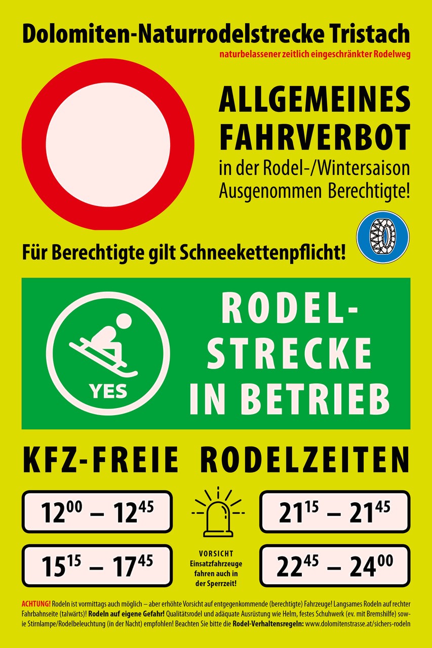 Infos Rodeln Tristach