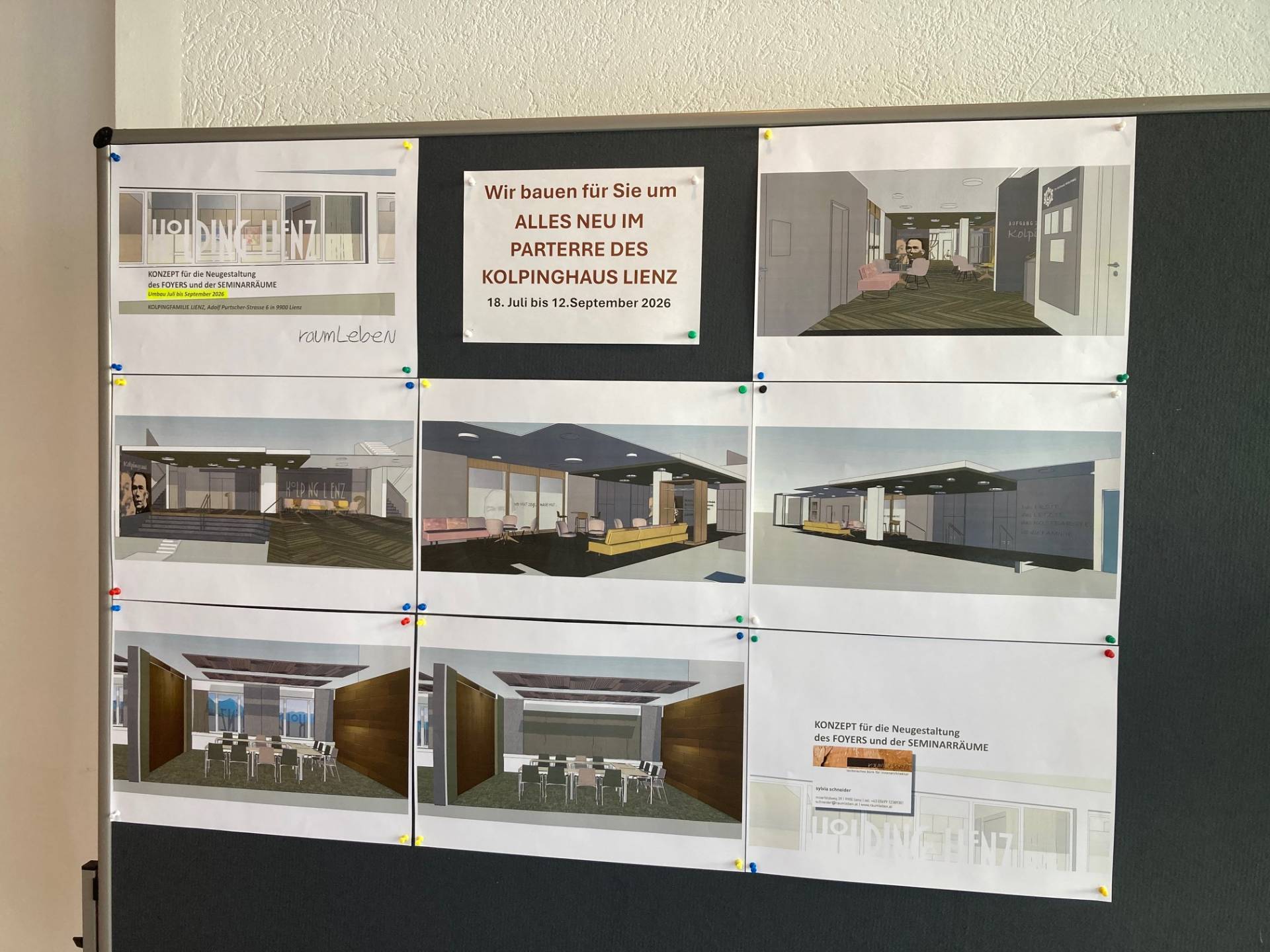 Die Umbaupl&auml;ne f&uuml;r das Erdgeschoss im Lienzer Kolpinghaus. Foto: Stangl