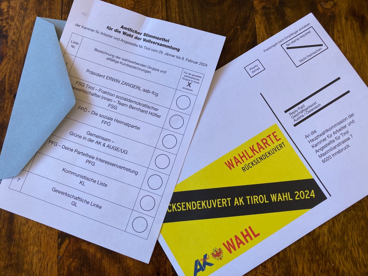 Arbeiterkammerwahl per Post, im Wahlb&uuml;ro oder im Betrieb