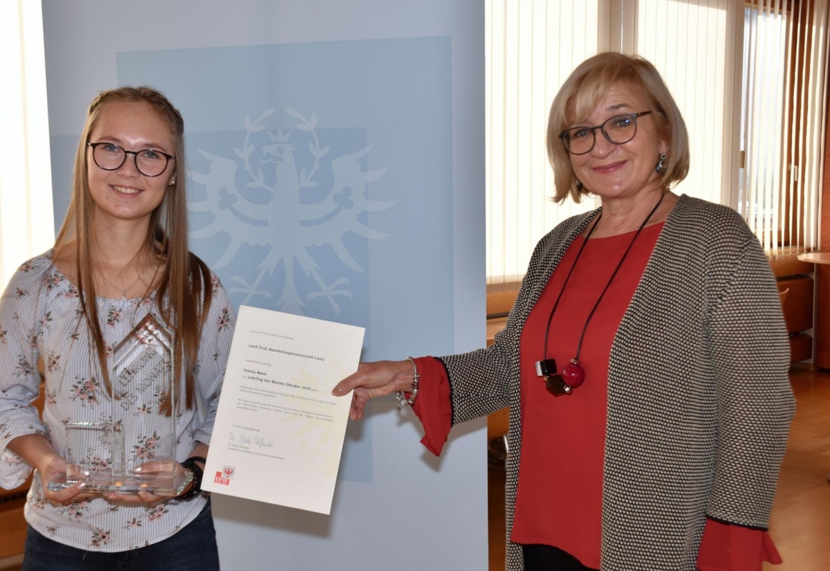 Svenja Maier ist Tiroler Lehrling des Monats Oktober