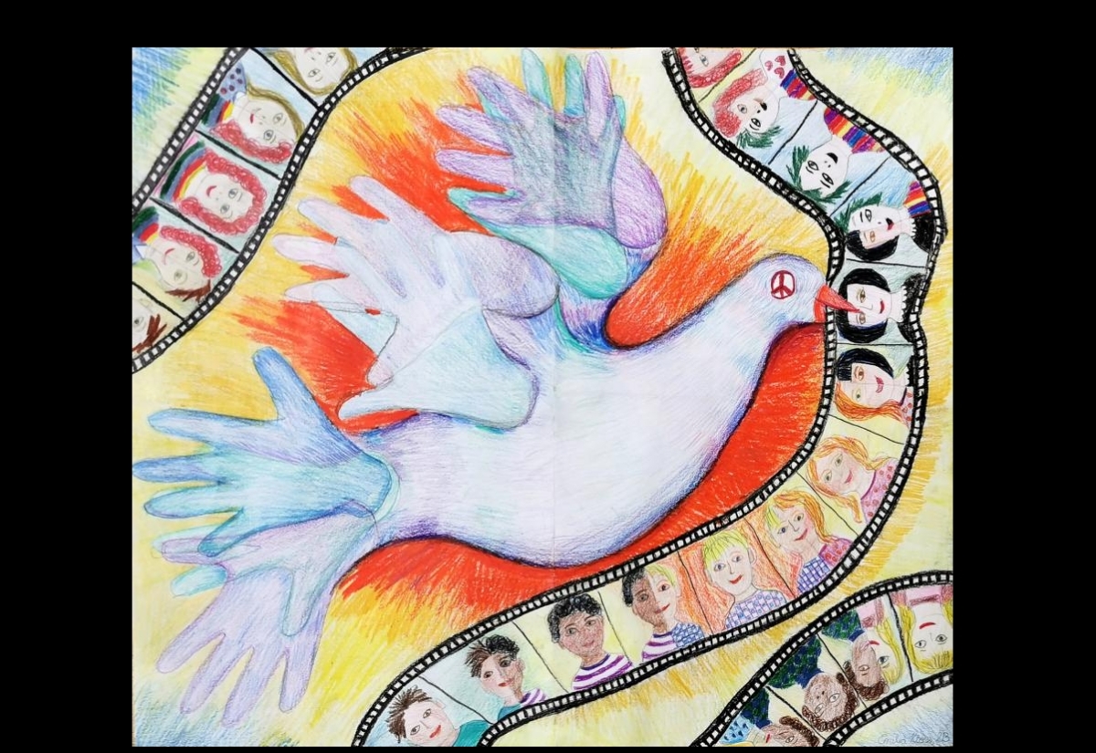 Sch&uuml;lerinnen gewinnen beim Friedensplakatwettbewerb