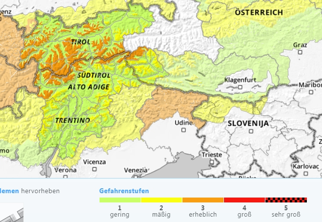 Auf den Bergen ist weiter Vorsicht geboten!