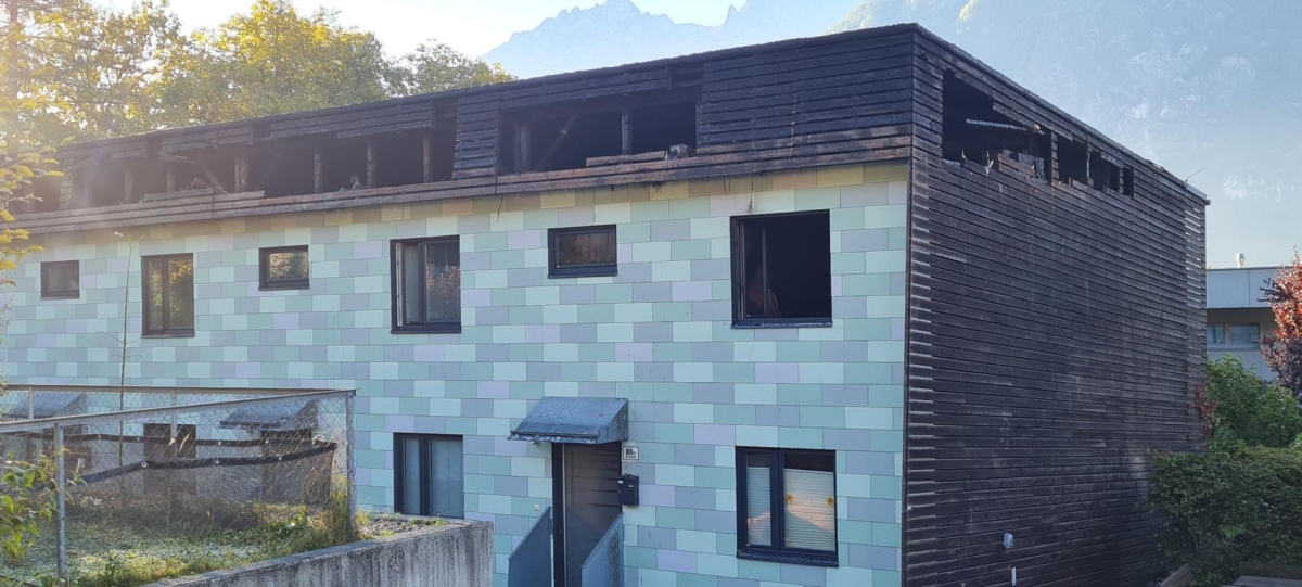 Hilfe nach Brand in Wohnanlage am Haidenhof