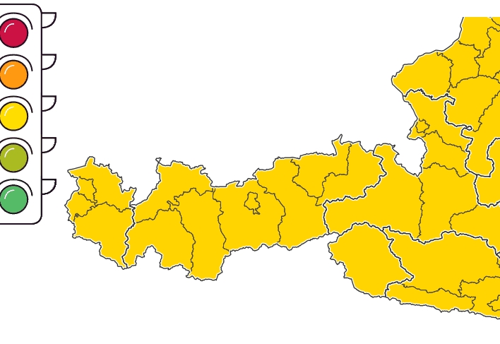 Tirol bleibt gelb auf der Coronaampel