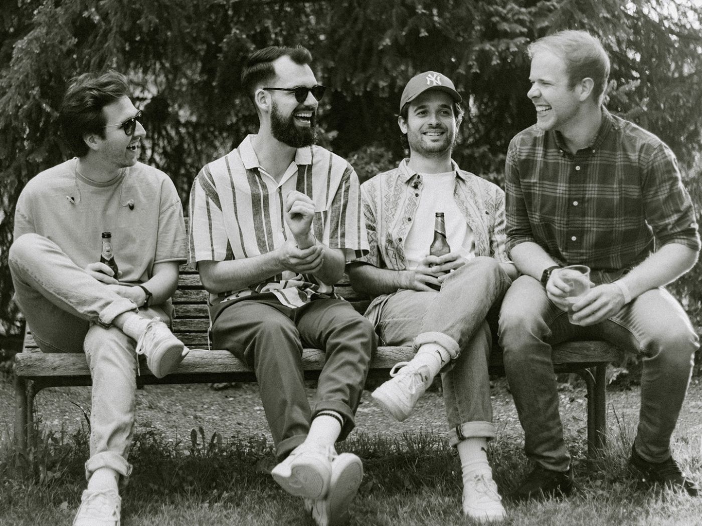 Als Indie-Rockband &bdquo;Maya&ldquo; sind Florian Eder, Lukas Bachlechner, Alexander Schneider und Johannes Steinringer (v. l.) seit 2022 auf der B&uuml;hne &ndash; seit 2015 als Broseidon. Foto: Elias Bachmann 