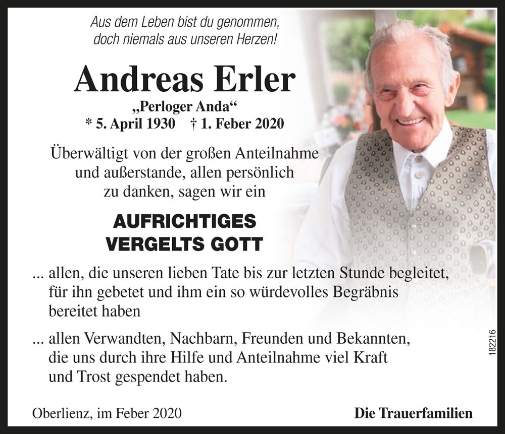 Andreas Erler, vlg. Perloger