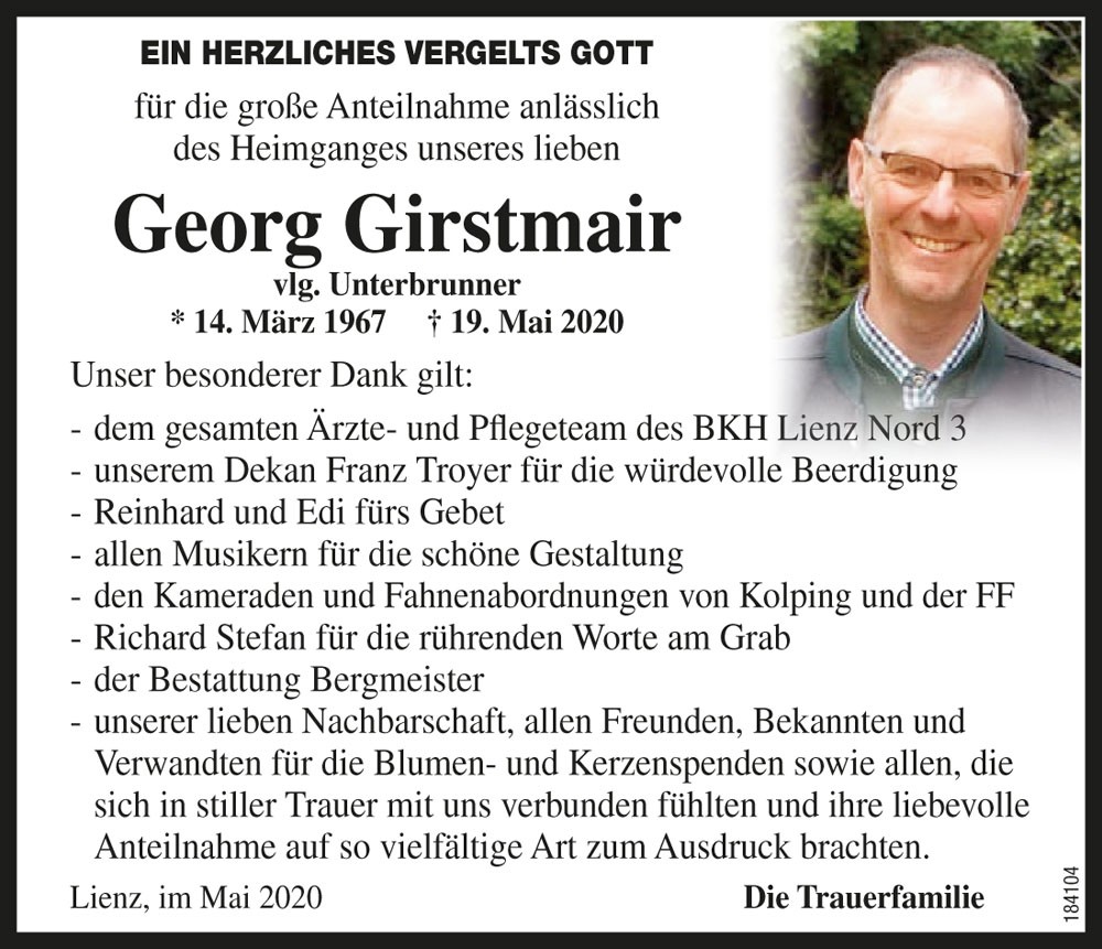 Georg Girstmair, vlg. Unterbrunner