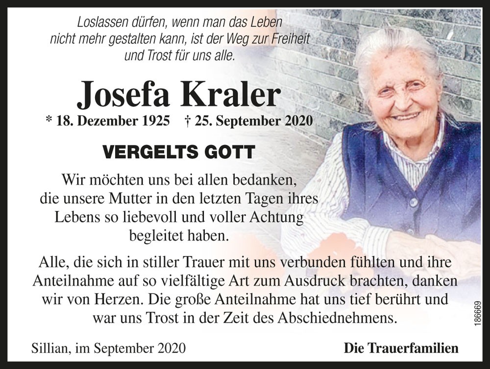 Josefa Kraler, vlg. Stalpen