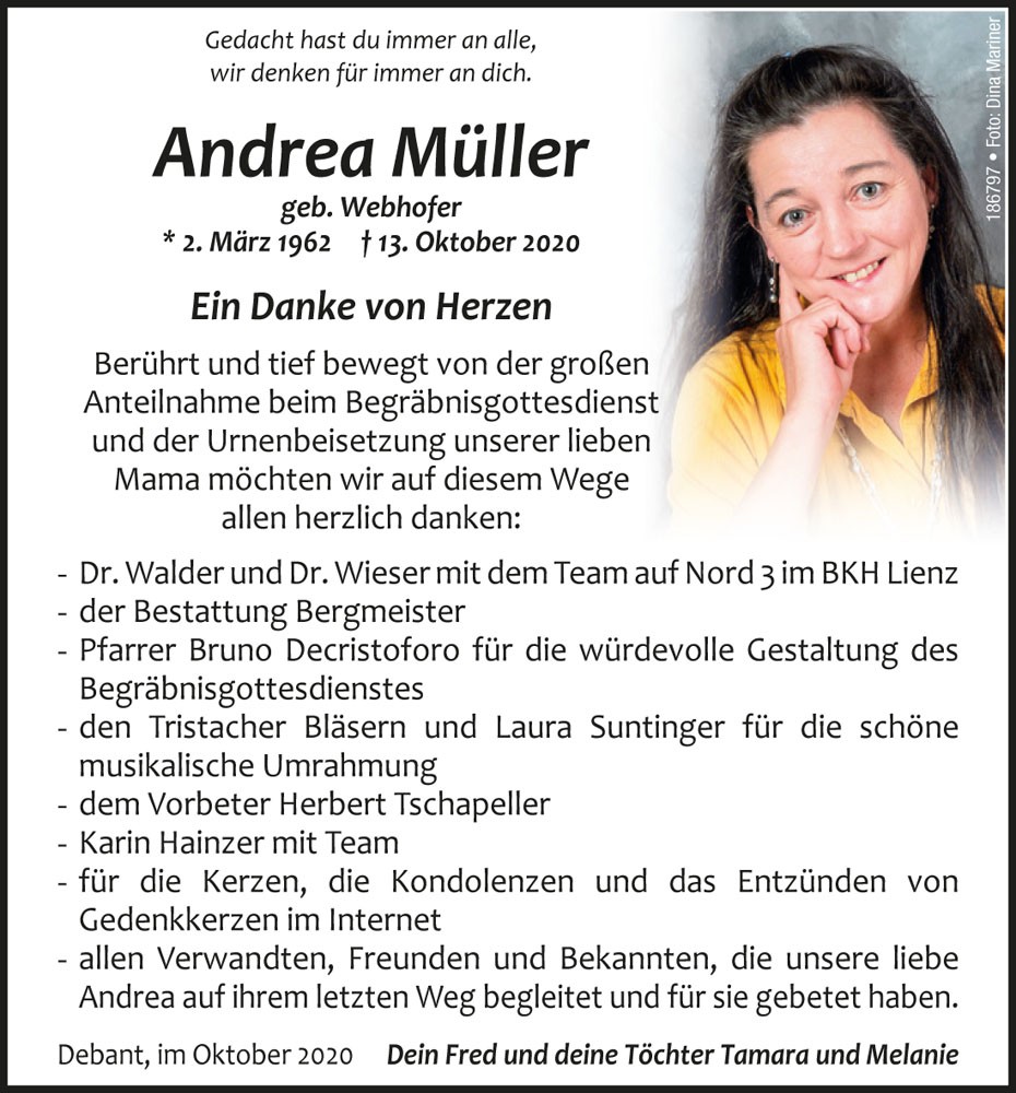 Andrea M&uuml;ller geb. Webhofer 