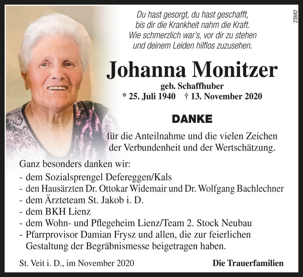 Johanna Monitzer, vlg. Nitzler