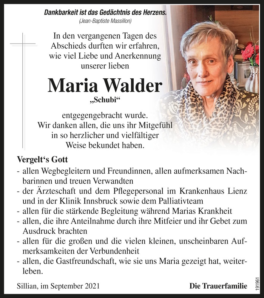 Maria Walder, "Schubi"