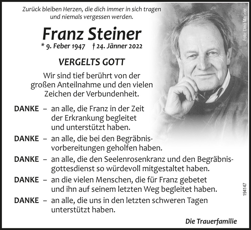 Franz Steiner, &bdquo;Millner Franz&ldquo;