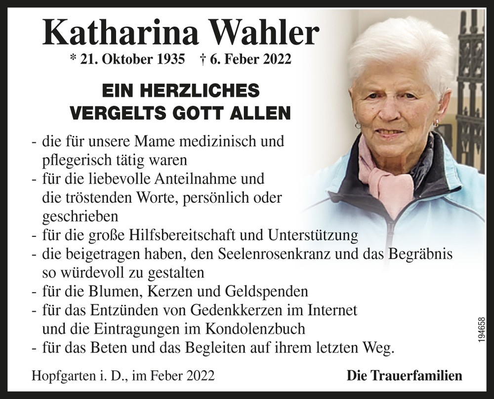 Katharina Wahler, "Waldesruh Kathl"