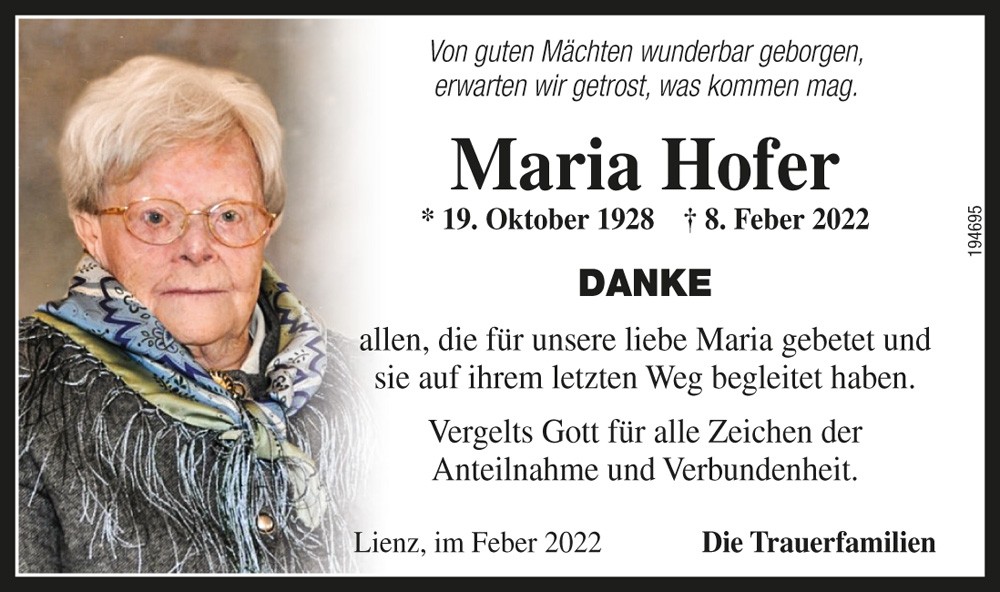 Maria Hofer