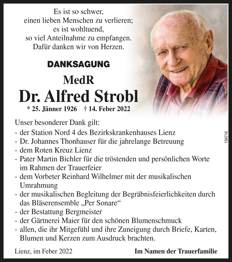 MedR Dr. Alfred Strobl