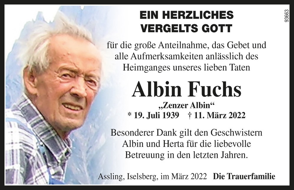 Albin Fuchs, "Zenzer Albin"