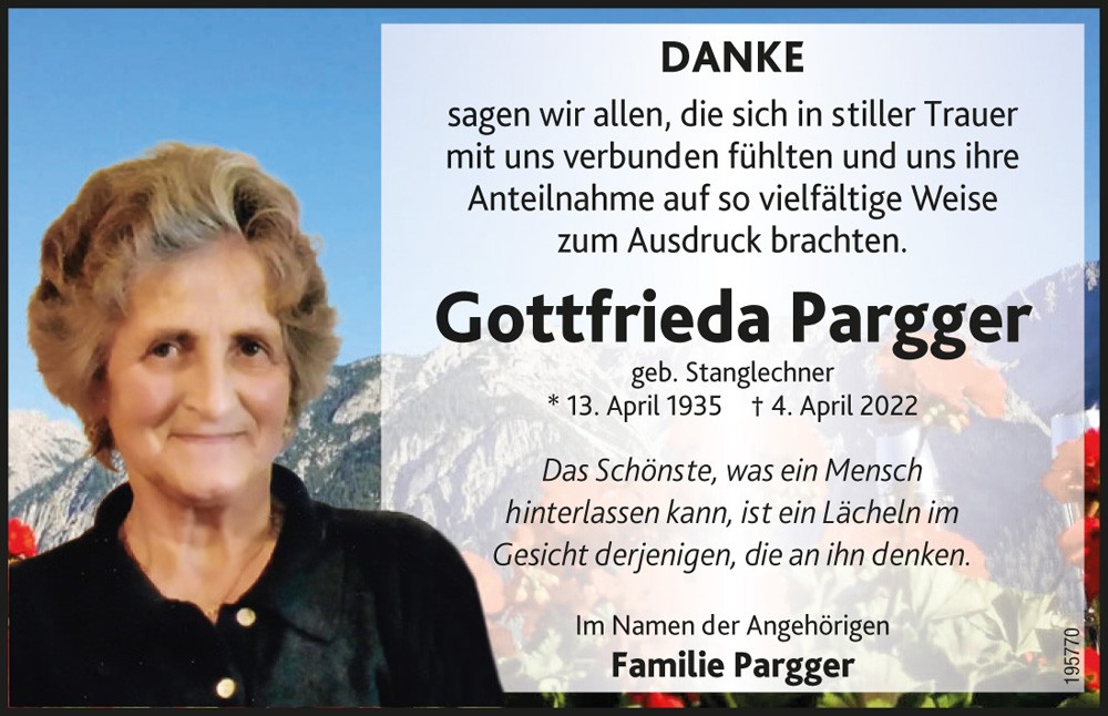 Gottfrieda Pargger, geb. Stanglechner