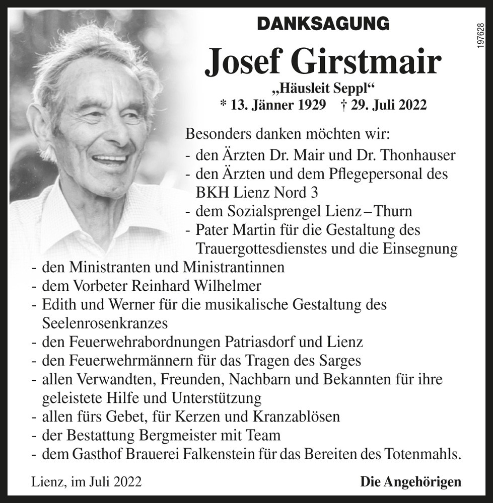 Josef Girstmair, "H&auml;usleit Seppl"