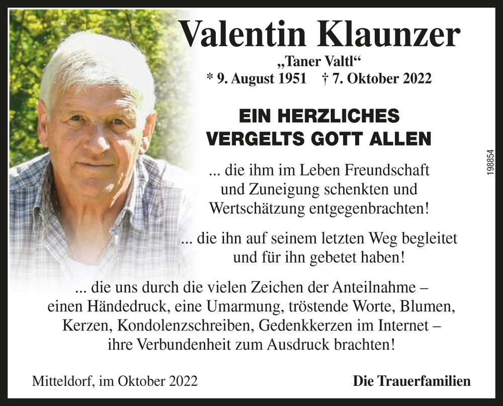 Valentin Klaunzer, "Taner Valtl"