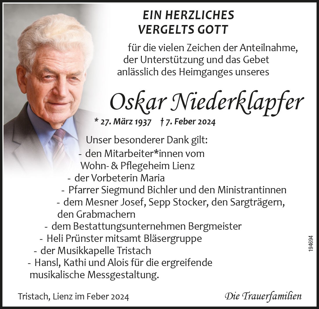 Oskar Niederklapfer