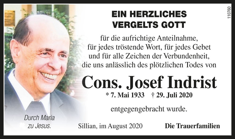 Cons. Josef Indrist