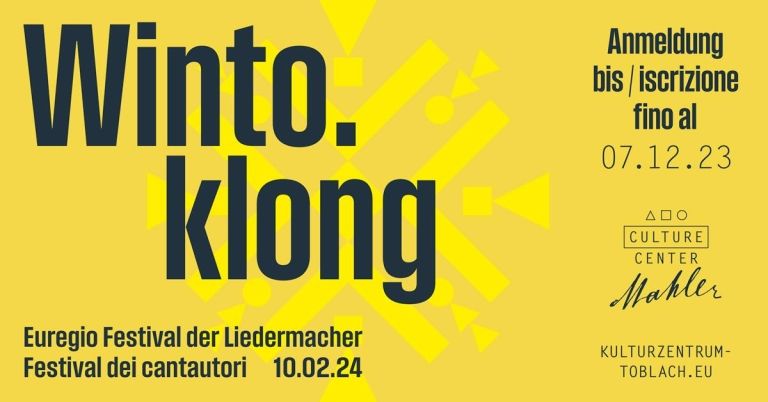 Toblach: &bdquo;Winto.klong - Euregio Festival der Liedermacher&ldquo;