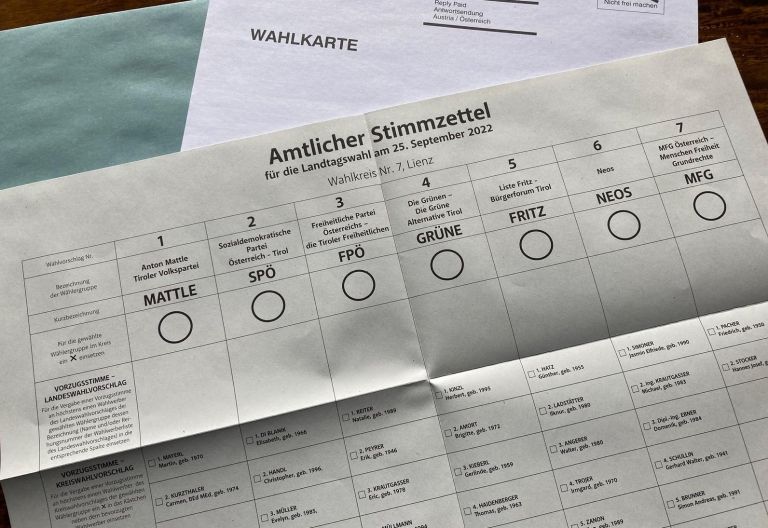 Sieben Listen stehen im Wahlkreis Lienz zur Wahl