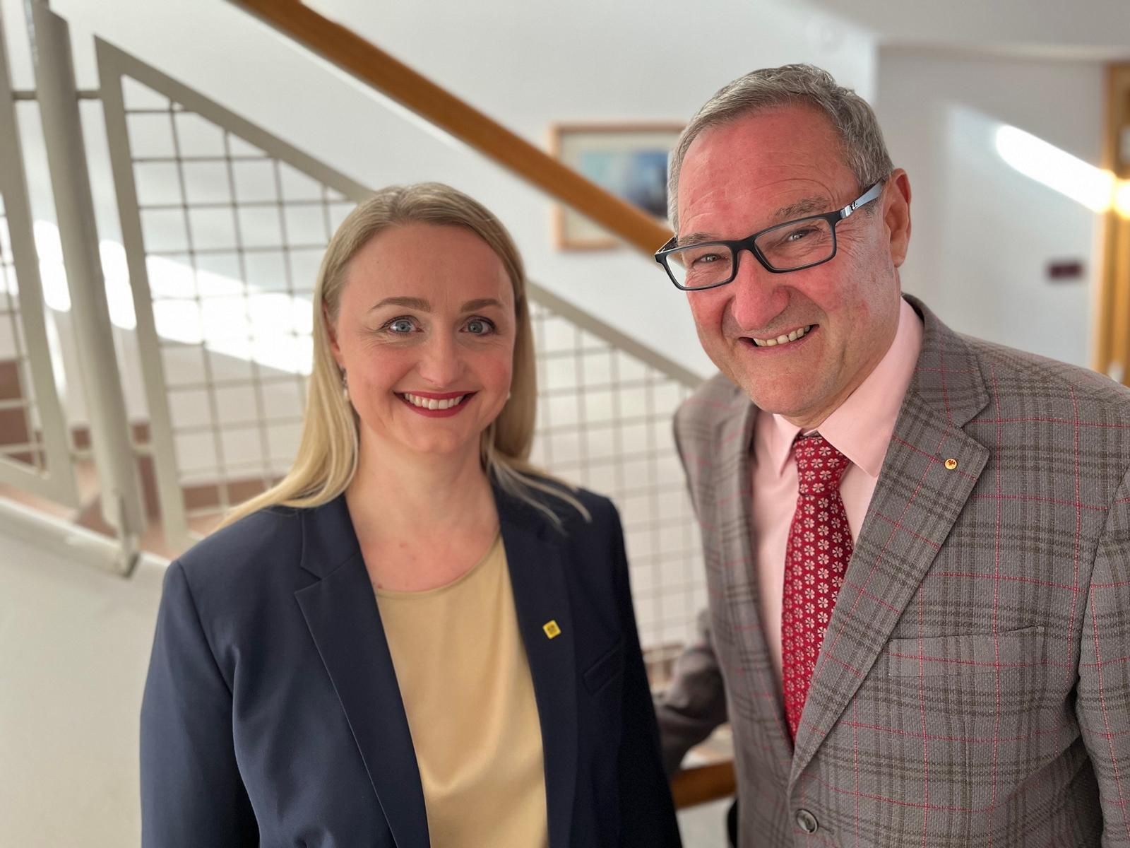 Landesdirektorin Ursula Muigg und Bezirksobmann Gerhard Seirer, Foto: Brugger