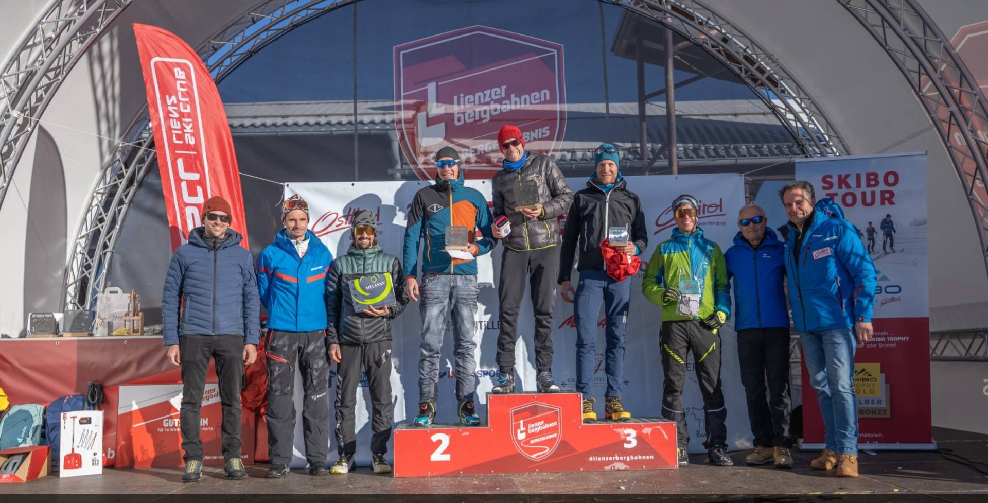 Rennklasse  1. Rang Klocker Mathias 2. Rang Oberkofler Harald 3. Rang Seibald Manuel 4. Rang Geiser Tobias 5. Rang Vergeiner Clemens
Ehreng&auml;ste: T&ouml;lderer Mario LBB, Mutschlechner Stefan SCL, Fr&ouml;mel Werner Skibo, Theurl Franz TVBO. Foto: SCL