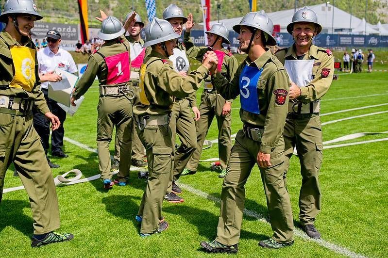 Die Feuerwehr Glanz im Bewerb.