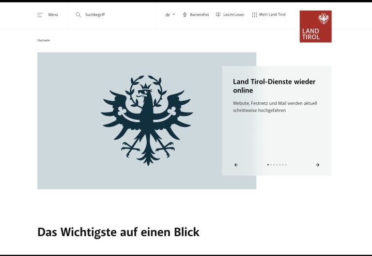 Nach Ausfall: Dienste des Landes Tirol wieder online