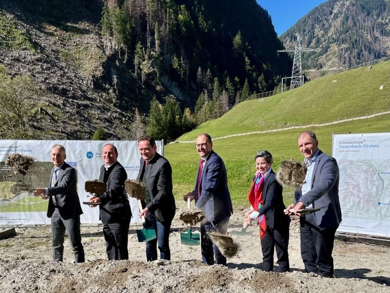 Spatenstich f&uuml;r Tiwag-Kraftwerk am Tauernbach in Matrei