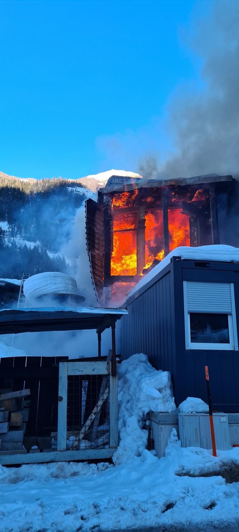 Brand in Seblas, Foto: FFW Matrei
