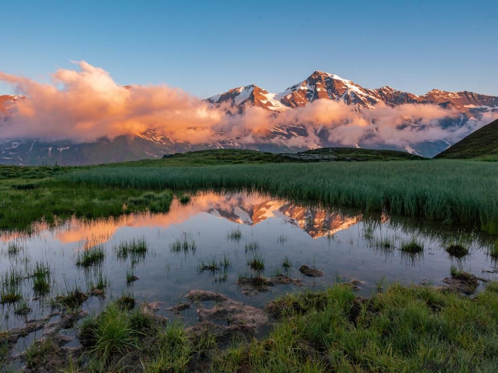 "Alpengl&uuml;hen in der Glocknergruppe" von Marlies Gliber