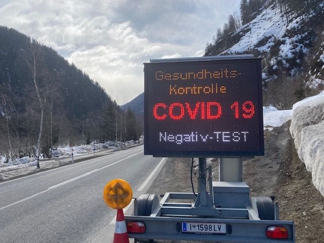 Ausreisetestpflicht f&uuml;r zehn Osttiroler Gemeinden ab Sonntag